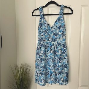 Abercrombie & Fitch Blue Floral Mini Dress - Small